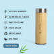 natural bamboo water bottle Bottom of bamboo water bottle highlighting anti-slip curved base